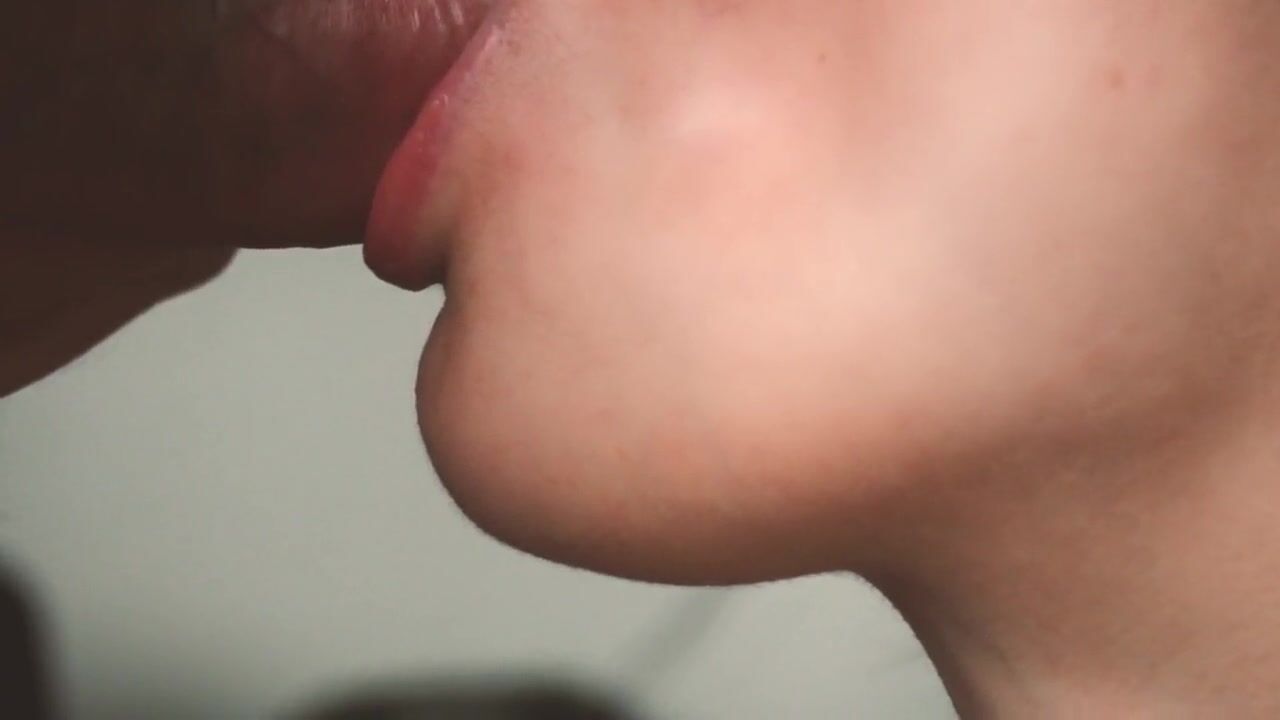 Slow motion. Close up bj from barely legal. Oral cumshot