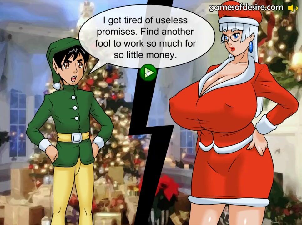 [xmas Animated Game] Christmas Pay Rise - Mrs. Santa Fucks Cheat on