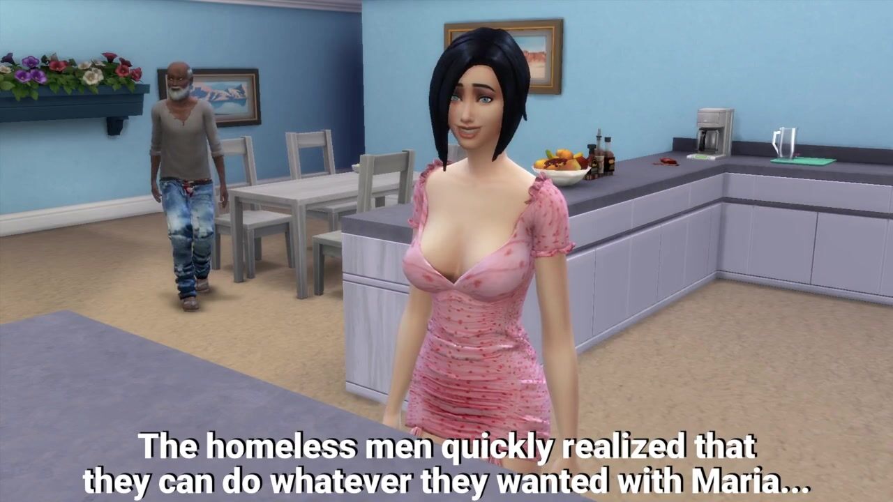 DDSims - Cheating milf Gets Impregnated by Homeless Guys - Sims four