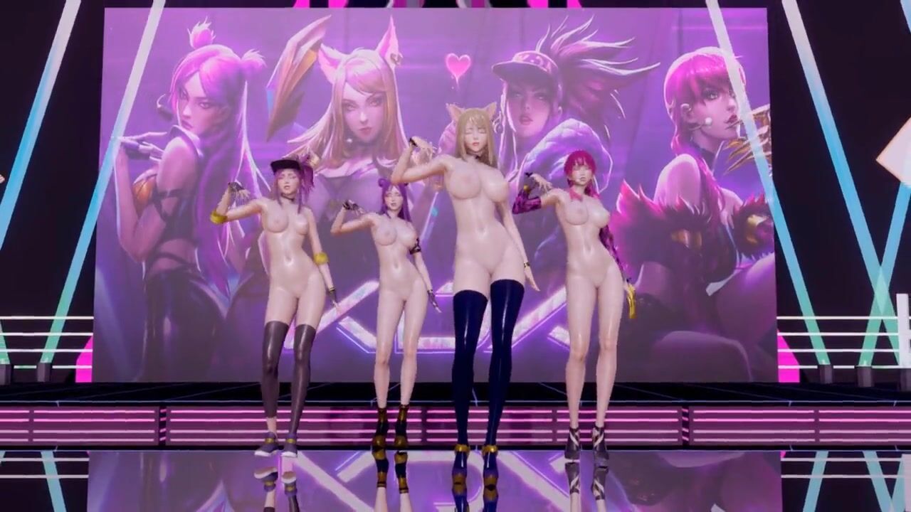 [MMD] GirlsDay - something Naked Vers. Ahri Akali Evelynn Kaisa 3D Uncensored