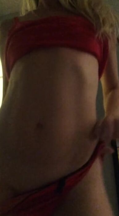 Stripping into my Bedroom .. View me into my Red Panties