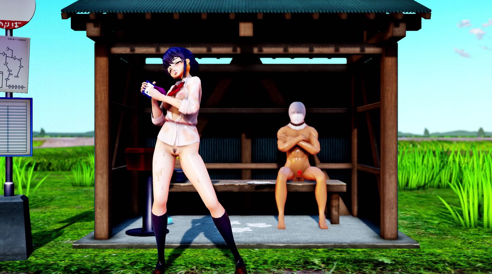 Mmd R18 Sex Danced at a Bus Stop into the Countryside