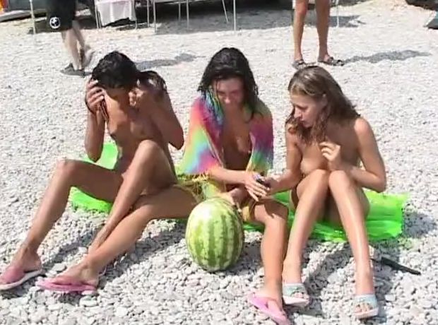 Nudist Girl beach fun