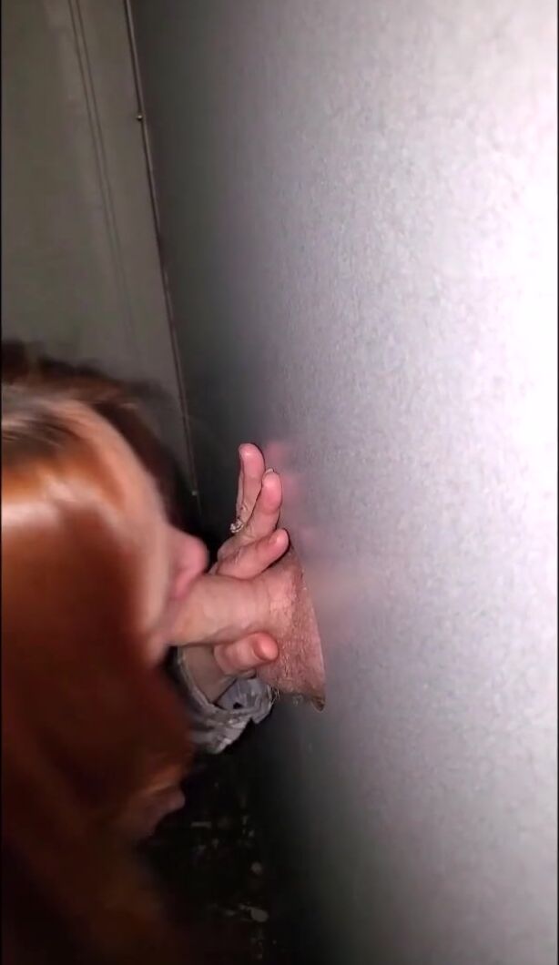 Amatuer mom Wifes first Time at Gloryhole Sucking Off Strangers Dicks