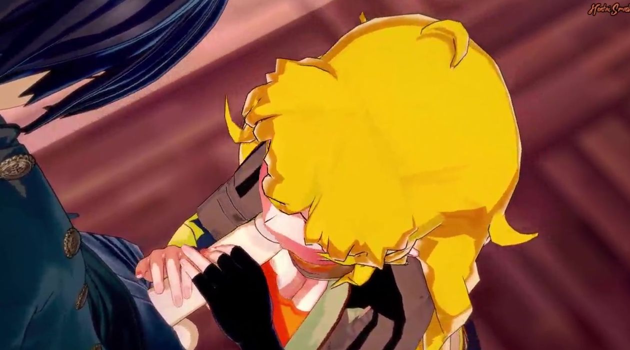 Yang Xiao Long deep throats penis and swallows cum - RWBY Cartoon.