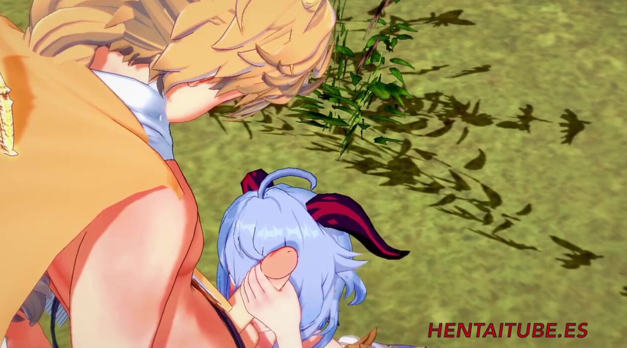 Genshin Impact Animated - Ganyu Oral Sex to Aether