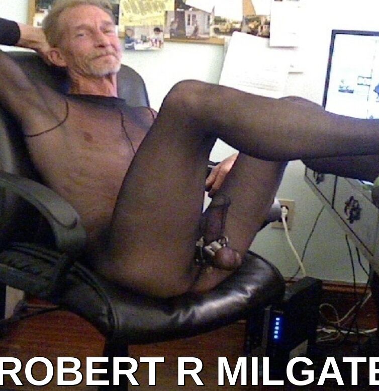 BOB MILGATE - A FREAK IN A SHEER  BLACK BODYSTOCKING