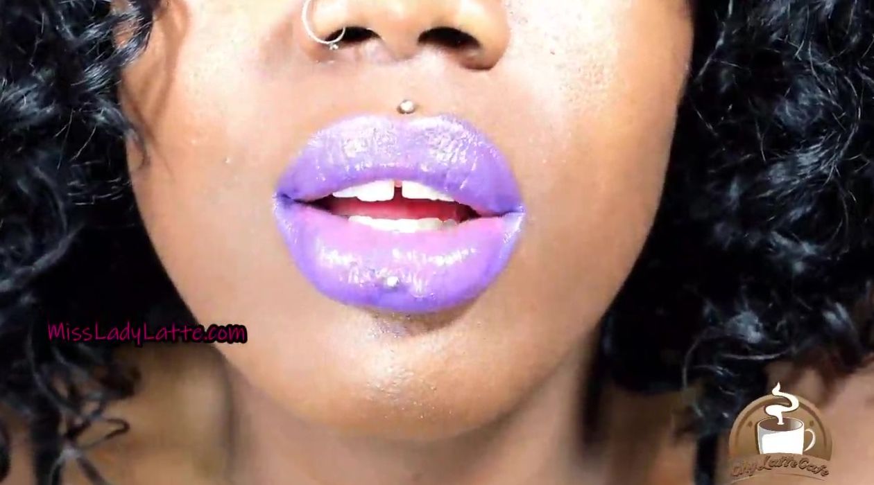 Cumming to My Purple Lips JOI Lipstick Bondage Full Lips Mouth Worship