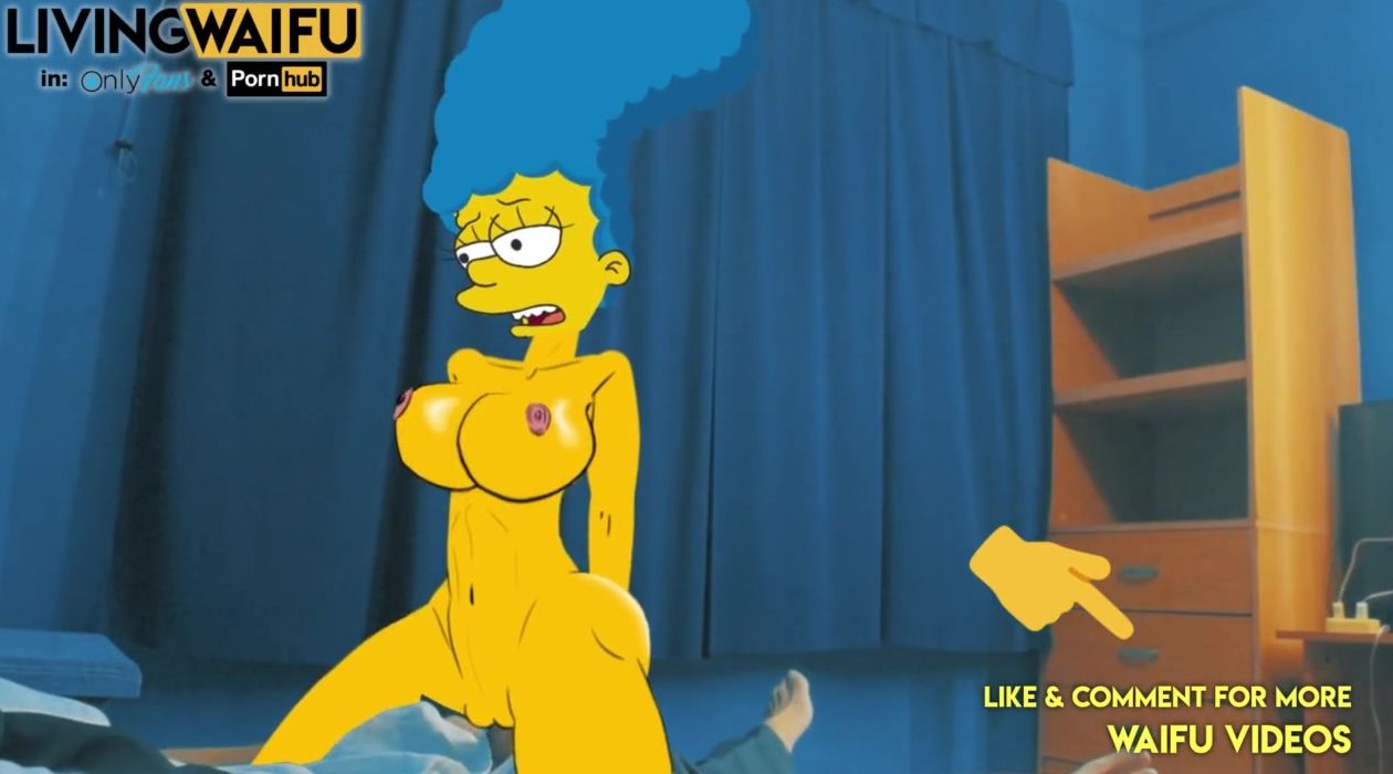 MARGE SIMPSON mom 2D Animated Real Waifu #5 Rides Gigantic ANIMATION Booty