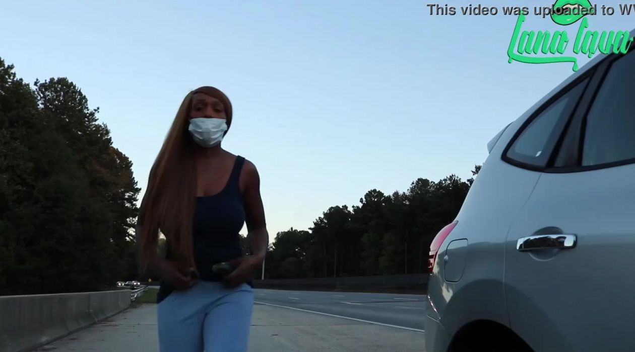 Lana Lava Caught On Side of The Road Flashing and Masturbating