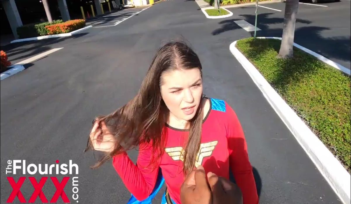 Wonder Woman catches her Cheating Man and getting cramped - Anastasia Rose