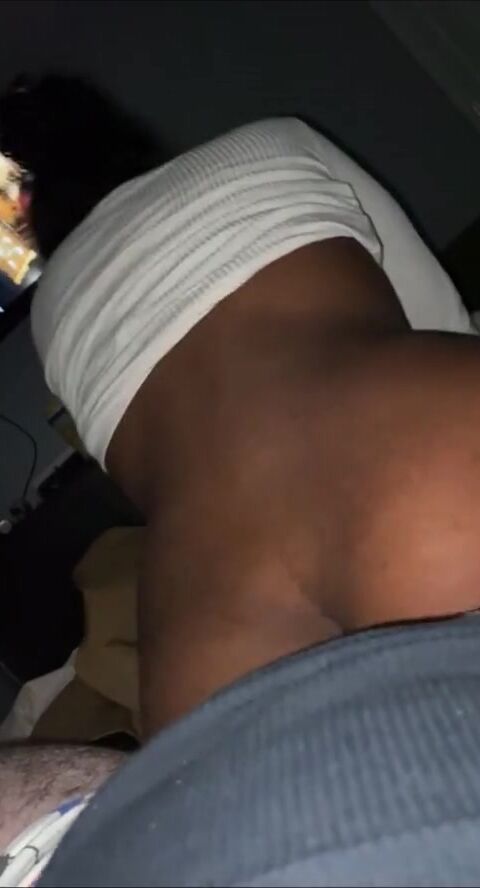 Thick Teenie Black with Fat Juicy Butt Slams it down on my White Penis