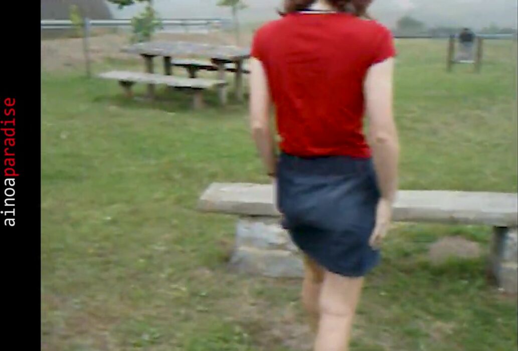 Oldvid 2005 Flashing snatch boobs stairs vehicle legs butt