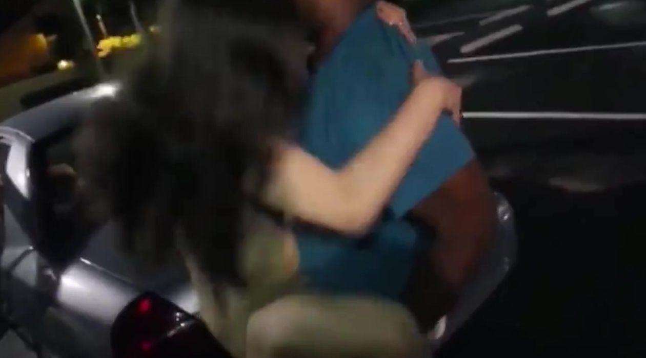 Tinder date attacks my cock inside parking lot