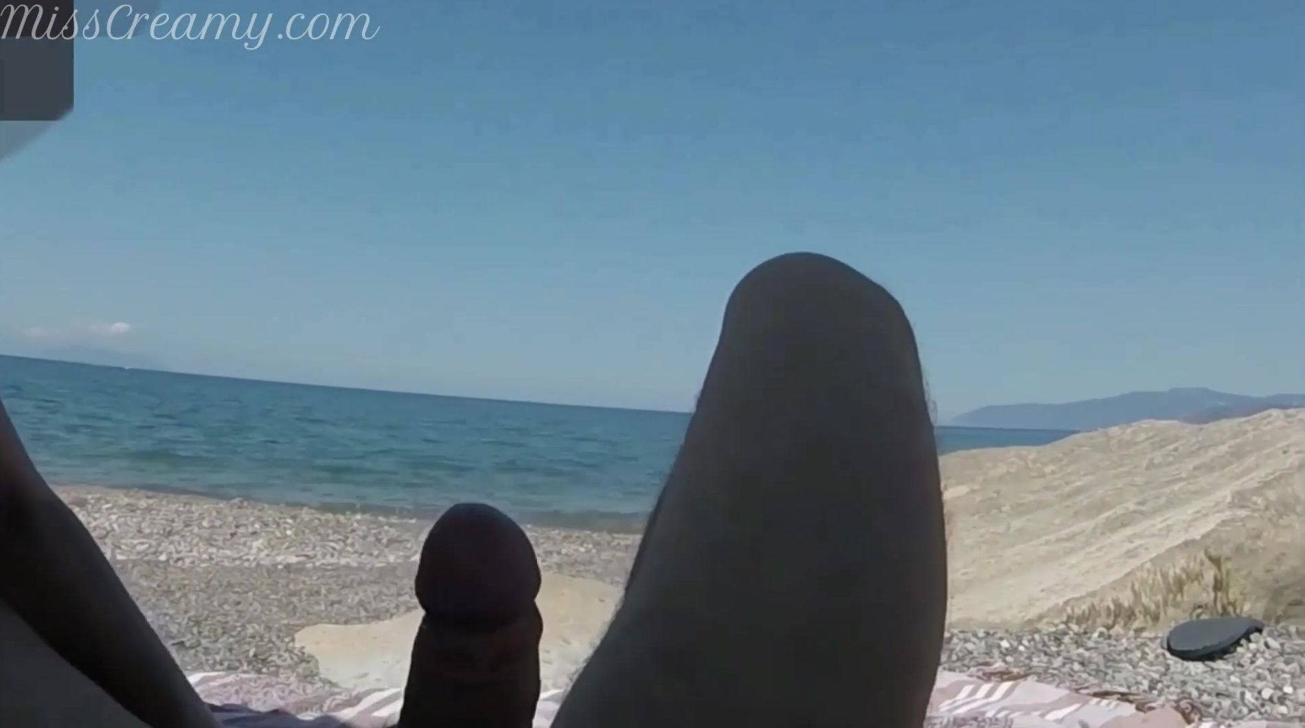 sluts Blows Penis into Outdoors Beach and Getting Caught by Stranger - MissCreamy