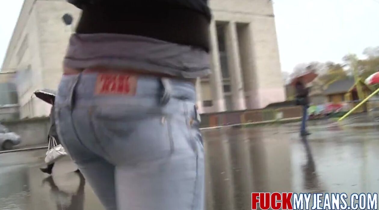 Dark Hair Bombshell into Tight Jeans Getting Anal Hardcore CFNM