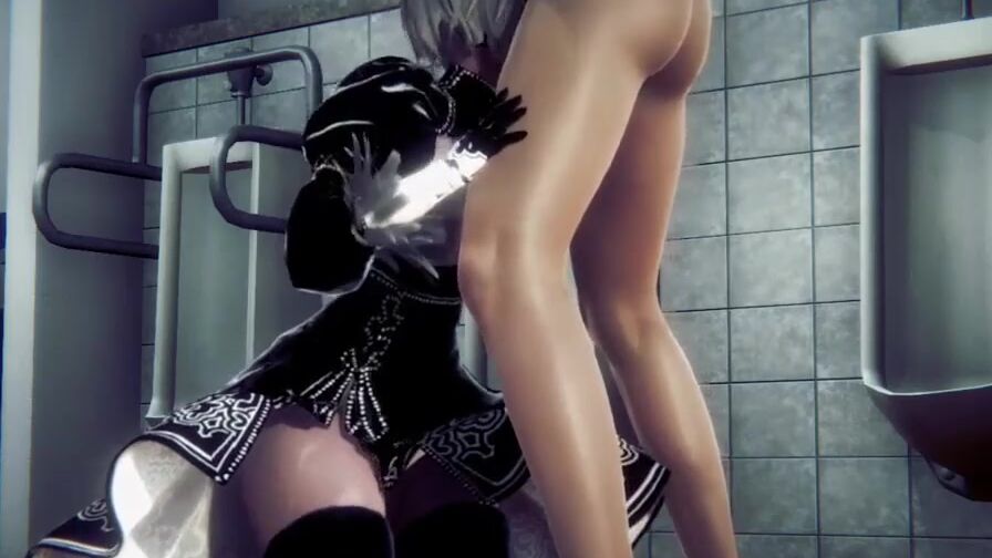 Nier Automata Animated - pov 2B boobjob, oral sex and pounded - Japanese