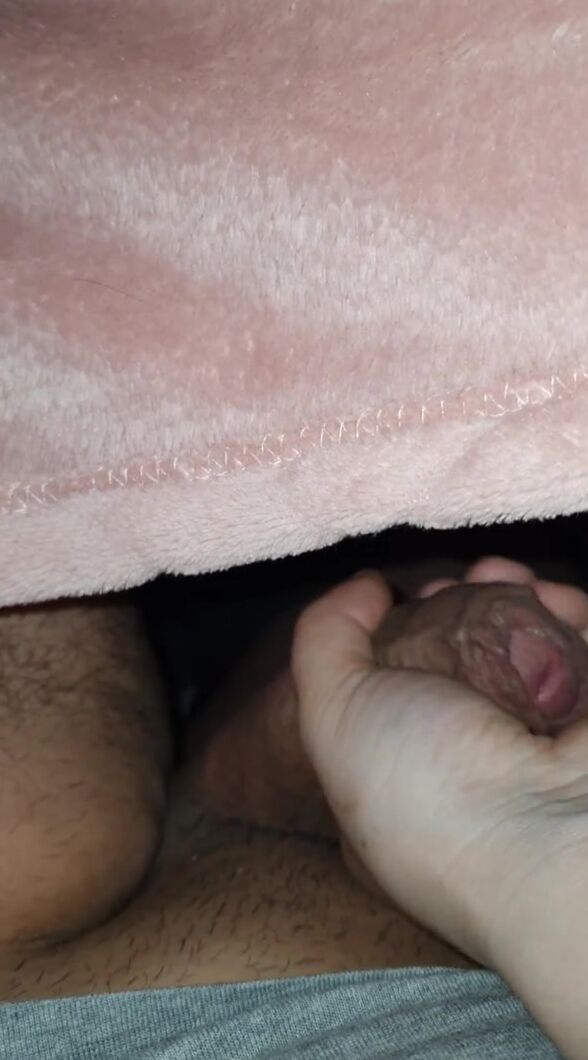 Stepmom Risky Hand Job near Hubby make Step Son Cum under Blanket on her Hands