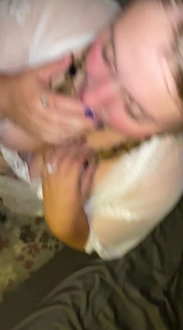 Blonde BBW Wifey Oral Sex and Begging for Facial