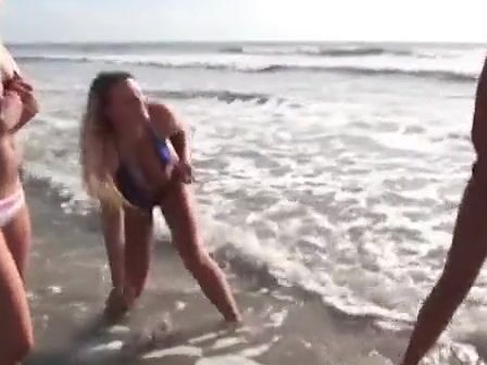 Lil Kelly Walk with her Mistress at the Beach Ang Getting Nude