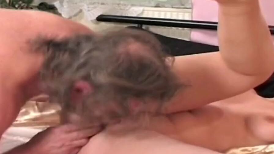 Bearded Grandpa Taking care of his cunt with mouth