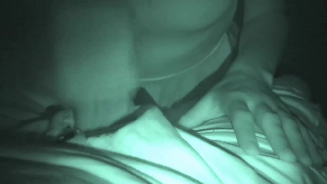 Bj inside the Middle of a Park with Night Vision. she Blows until I Cum.