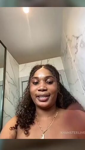 African women vanessa play twat with vibrator at outdoors washroom