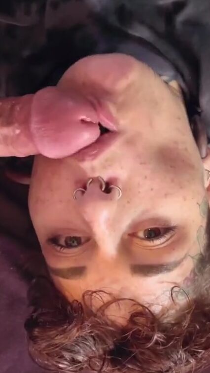 Split-tongue Oral Sex Close up POV— Tongue Worship for his Penis