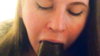 Slurping On A Big Black Cock