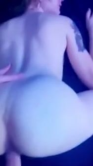 Babe Dark Hair Getting Pounded from behind (her Snatch Eats my Cum)