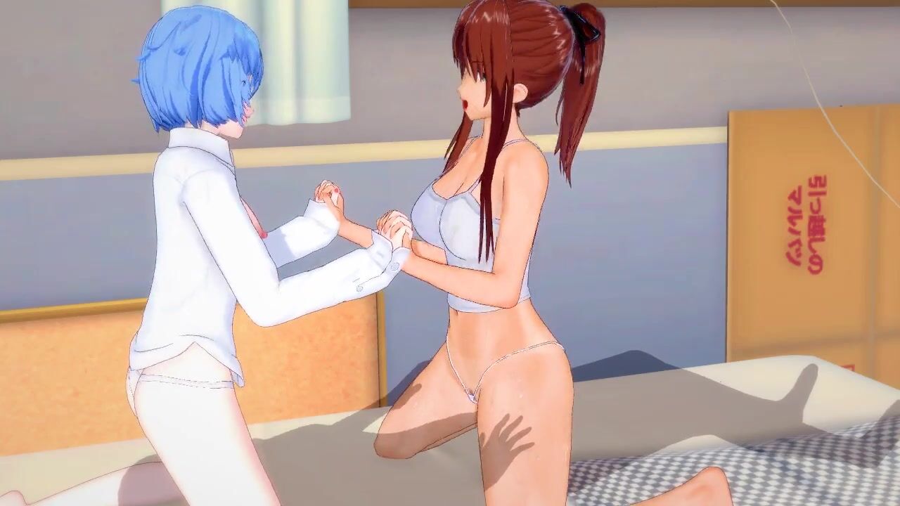 [Evangelion]Mari and Rei 3Some(3d Cartoon)