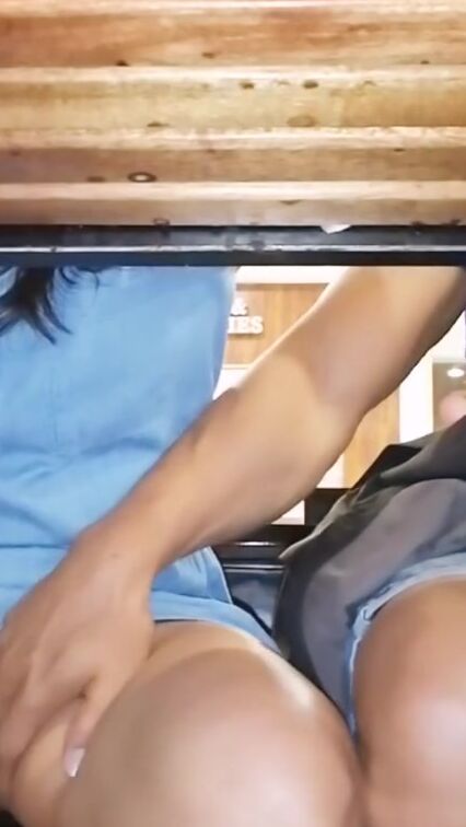 Gigantic Snatch Upskirt at the Mall gets Finger