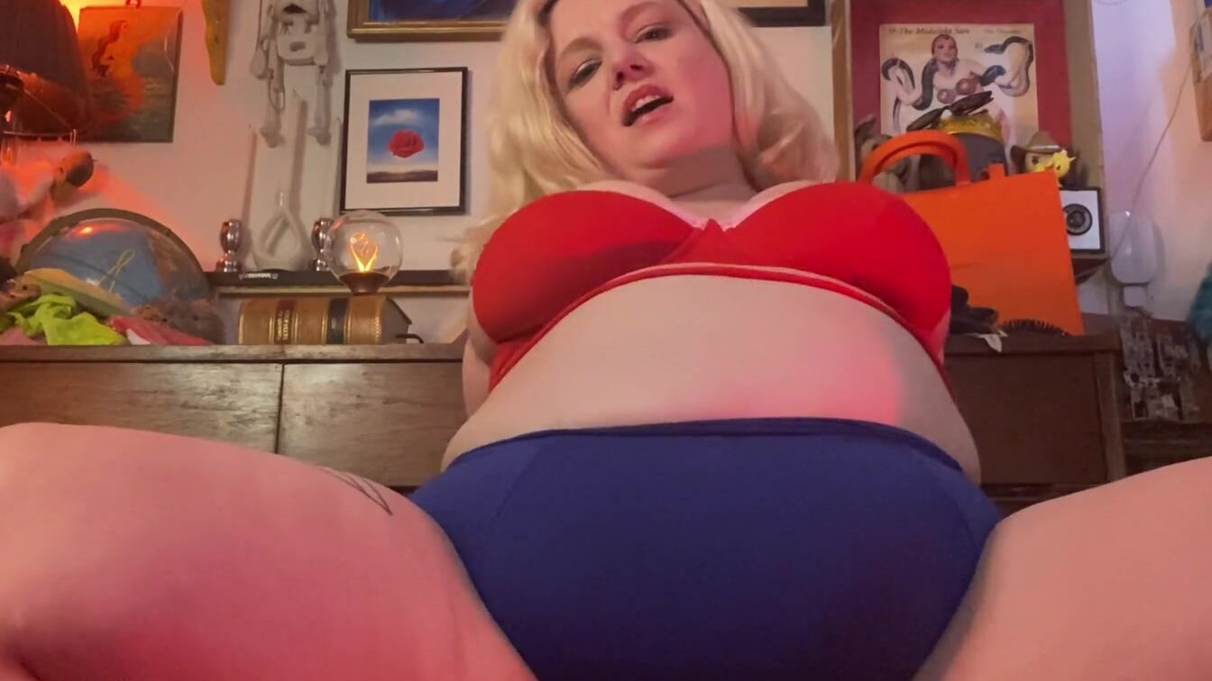 HUGE Fun for Panty Sniffers! Fat cunt with mouth Grinds Smelly Lingerie inside your Face