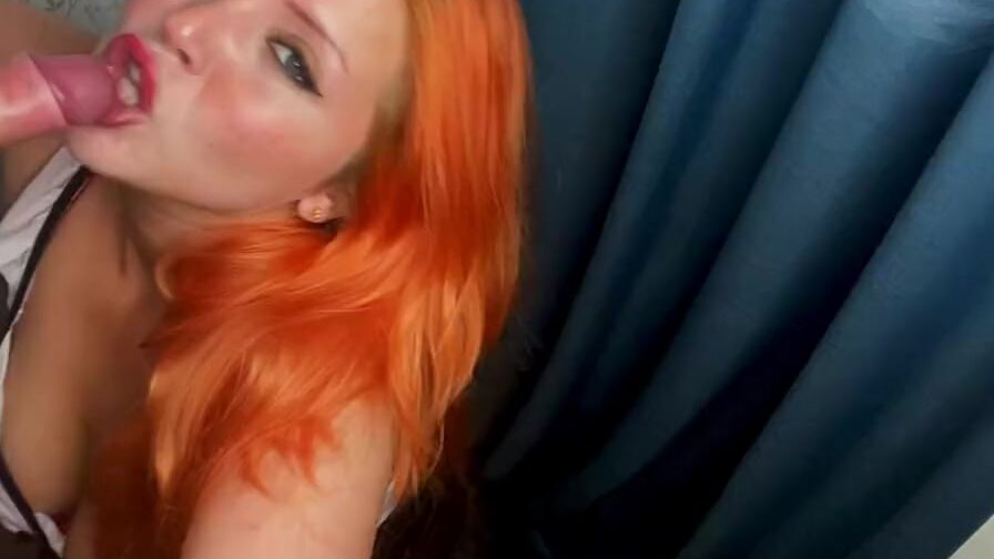 Bae red head maid oral sex