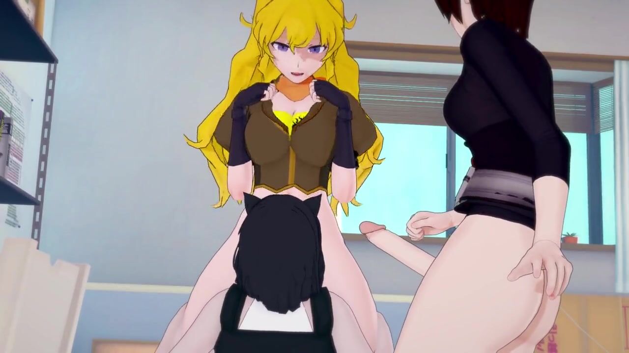 RWBY: Futa Ruby & Futa Blake Screwed Yang by Turn