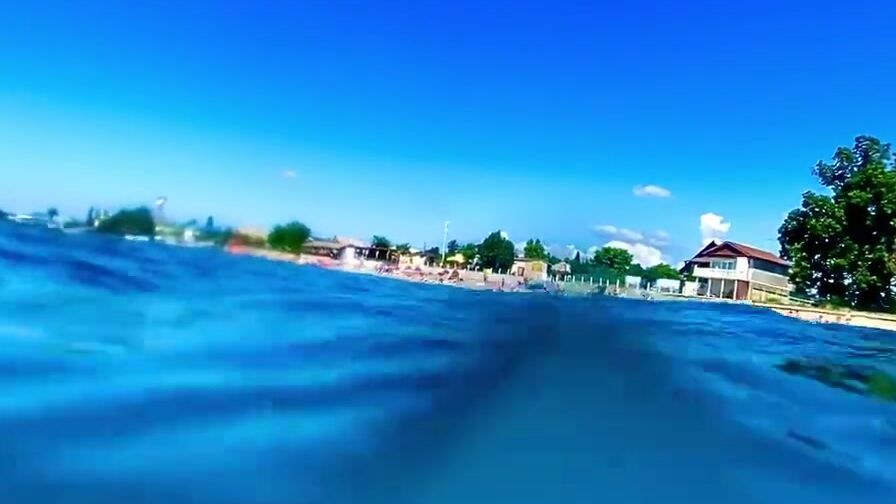 Naked Swimming Outside Beach Underwater, Huge Natural Hooters and Huge Nipples