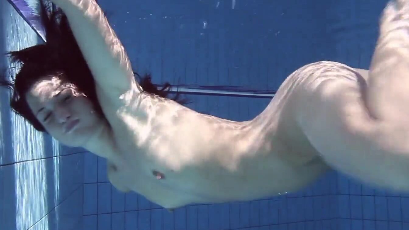 Gypsy Ebony Haired Goddess Swimming Underwater