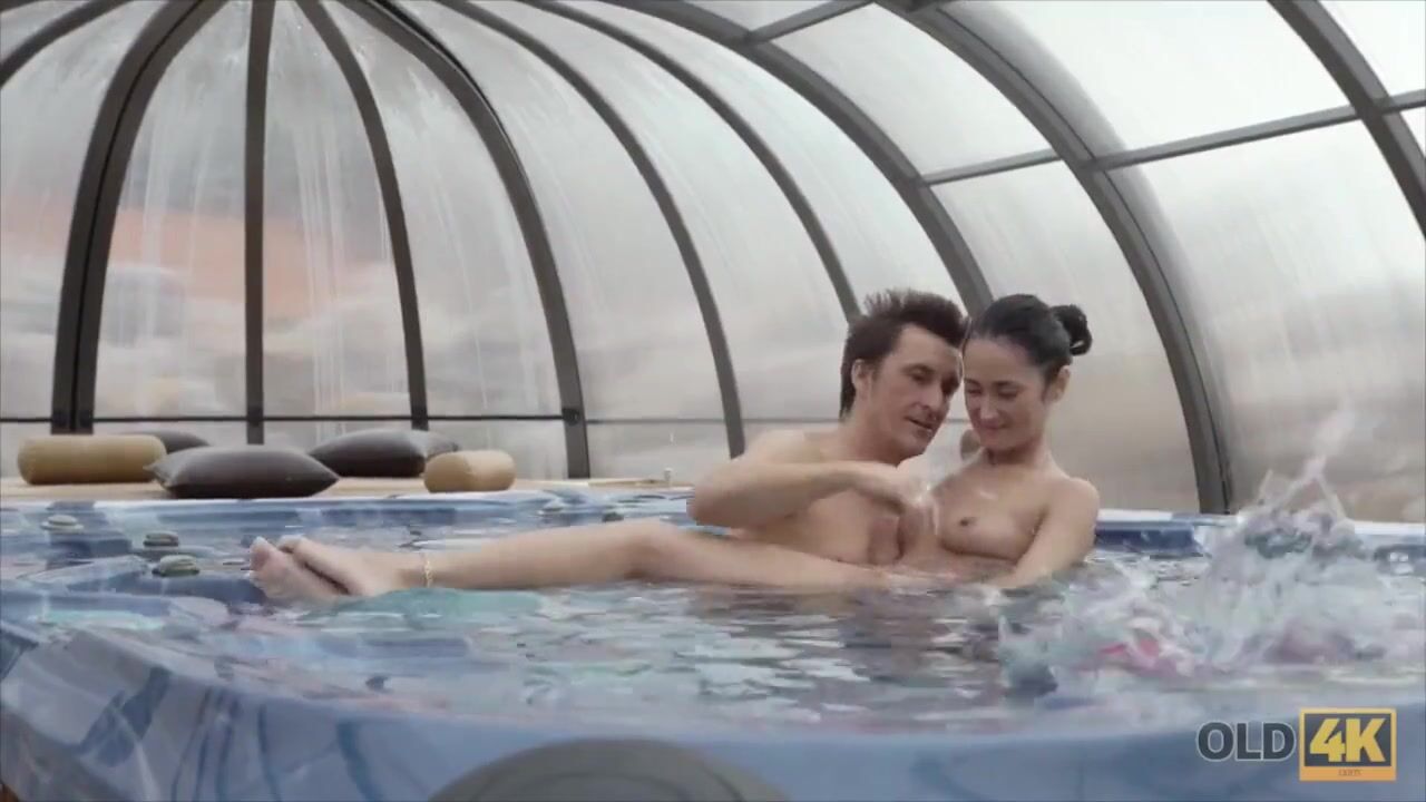 OLD4K. Tender Sex inside Jacuzzi