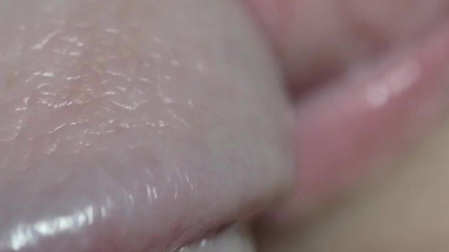 Close up edging oral sex