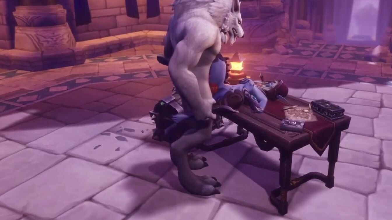 Werewolf Rams a Night Elf