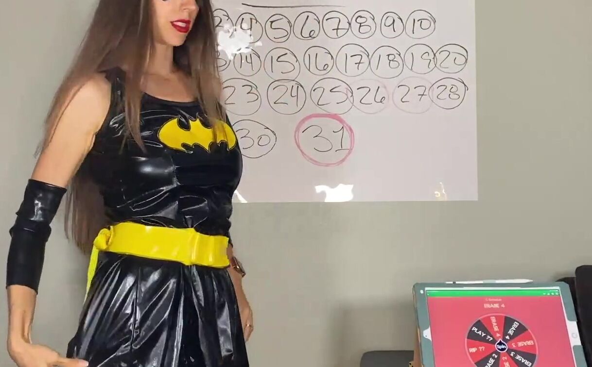 Batgirl Delivering your Cum Schedule, Cum Days Stroke Days Tease & Denial Cosplay Fun - Lelu Love