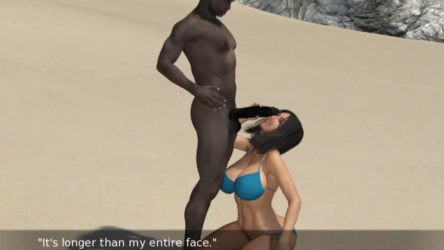 Ebony Bro is Fucking a Bae Ex-Wife into Front her Hubby on a Naked Beach