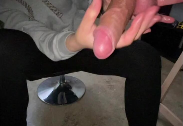 Milking nice cum shot