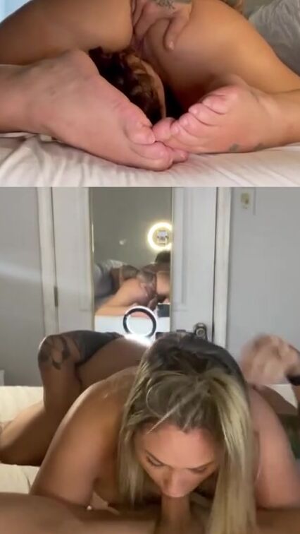 Split Screen sixty-nine - view us cum on each other’s faces lol ;)