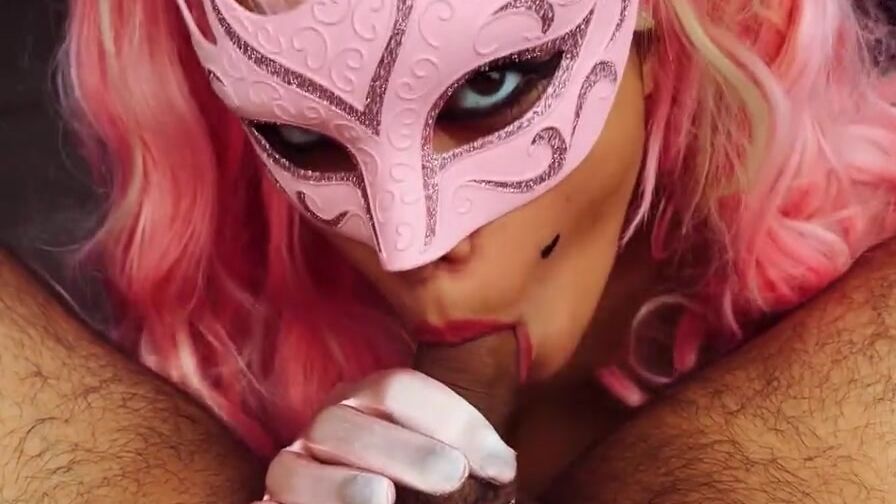 Extreme oral sex by pink hair barely legal