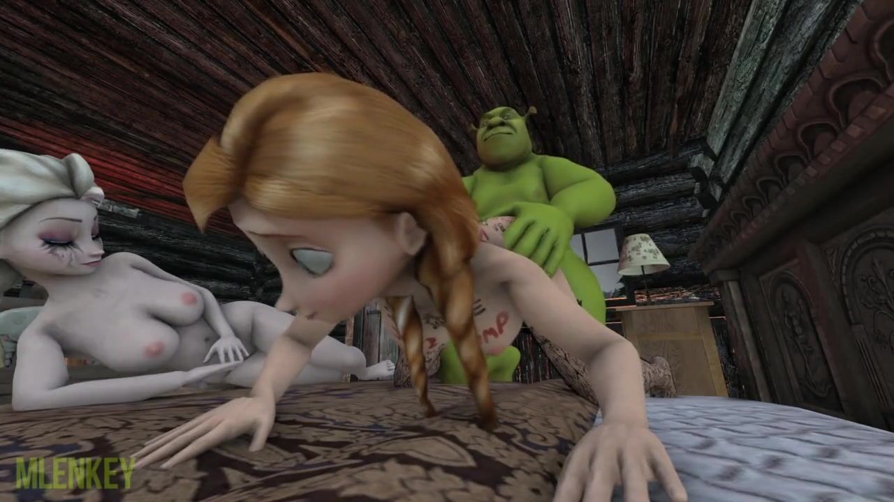 (SFM) SHREK BONED ELSA AND ANNA FROM FROZEN PART two