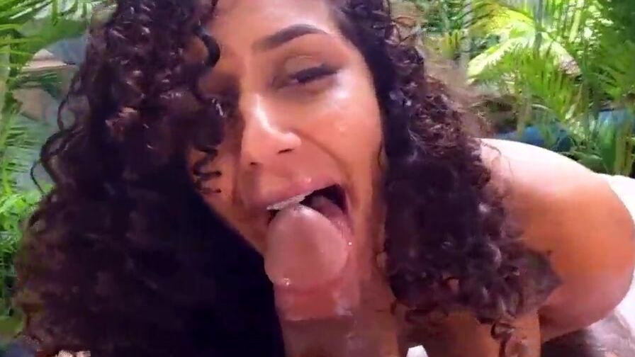 Dark Haired with huge booty giving booty and taking cum inside mouth | Lana Borges | Loupan Productions