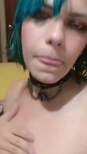 Ferralyn plays with her titted and licks her own nipples