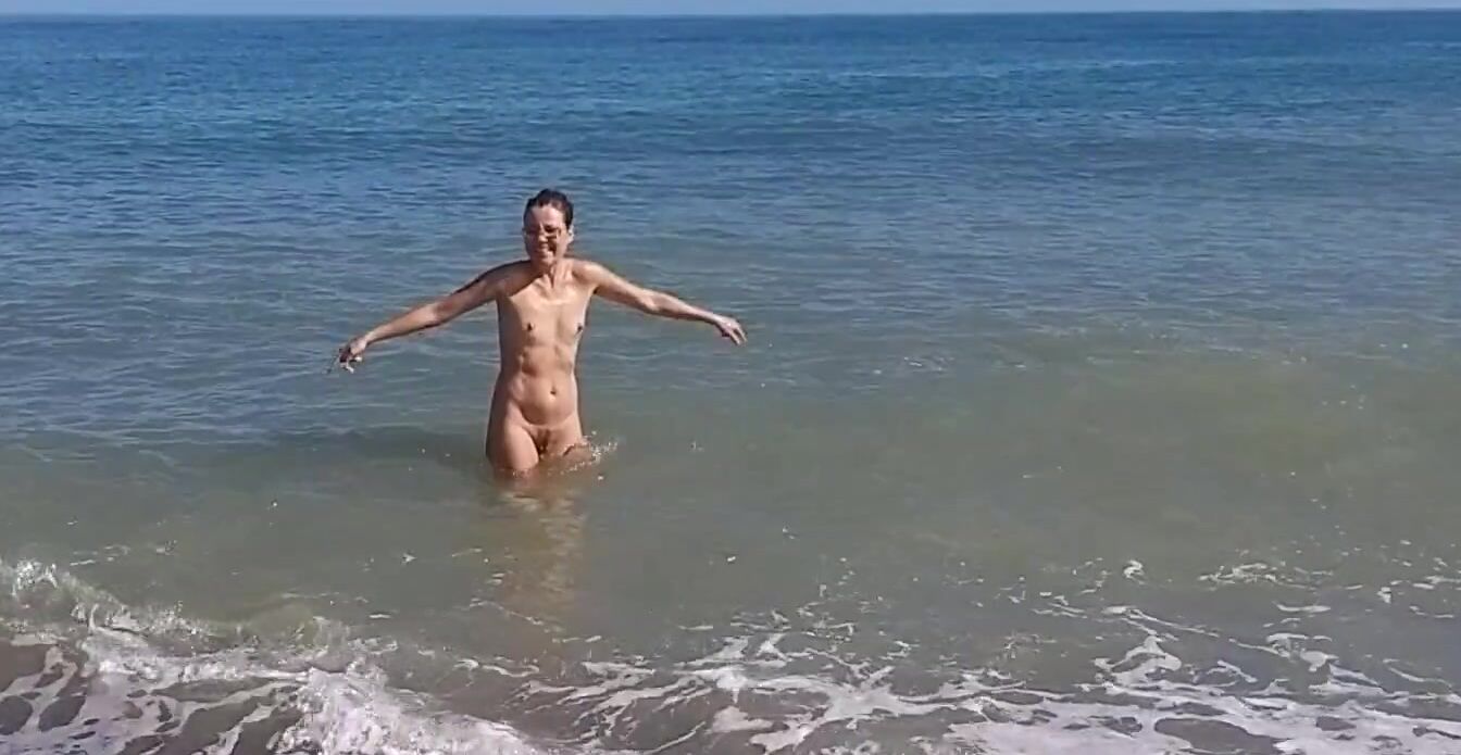 Unusual PEEING at NUDIST BEACH N2 # Enjoy with me a new OUTDOORS Nudist Beach