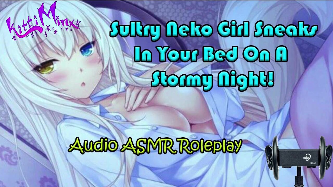 ASMR - Sultry Neko Cat bimbos Sneaks inside your Bed on a